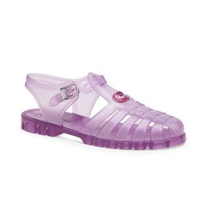 Coach Purple Jelly PVC Logo Sandals